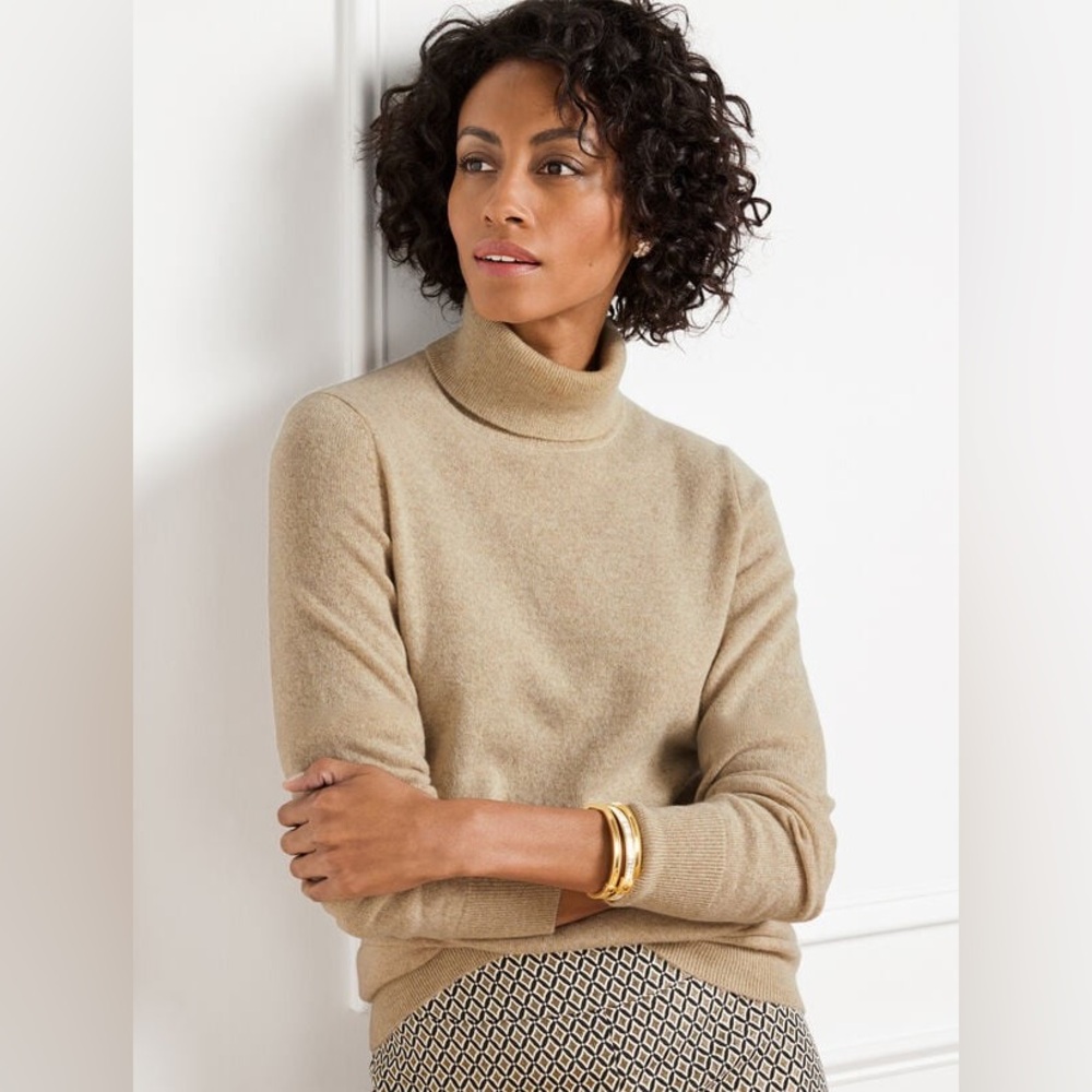 Talbots Perfect Turtleneck Cashmere - Metallic